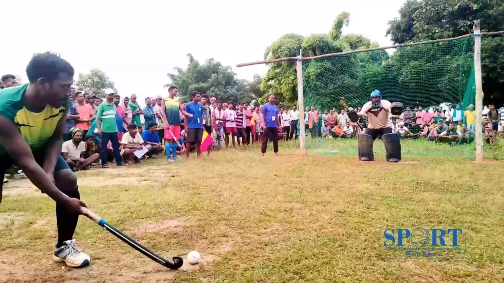 A local hockey match ends on penalties. 